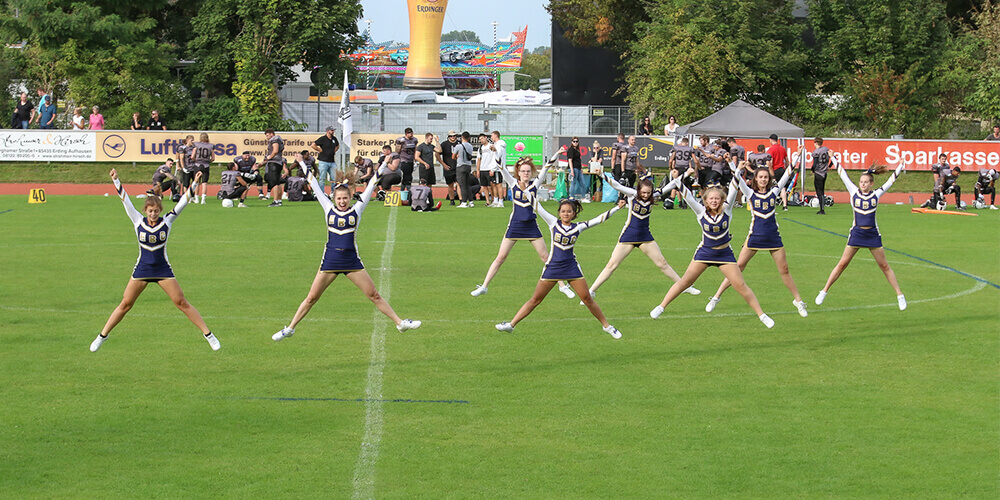 Cheerleader Aufstellung Einlauf