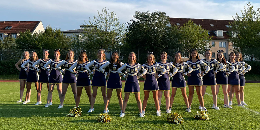 Cheerleader Aufstellung Einlauf